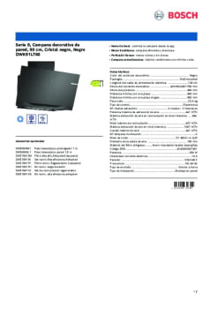 Fitxa tècnica BOSCH DWK91LT60