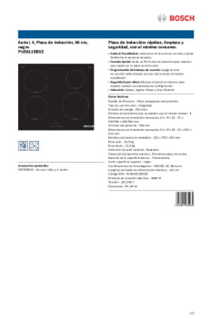 Fitxa tècnica BOSCH PUE611BB5E