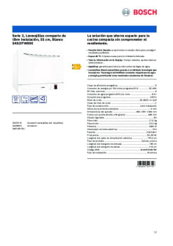 Fitxa tècnica BOSCH SKS2ITW00E