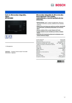 Fitxa tècnica BOSCH BFL524MB0