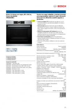 horno BOSCH con vapor serie 8 - HRG635BS1