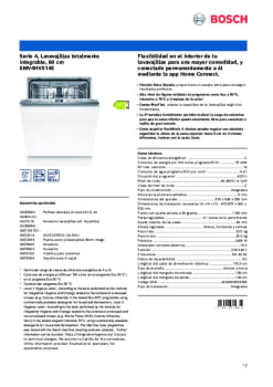 Fitxa tècnica BOSCH SMV4HVX14E