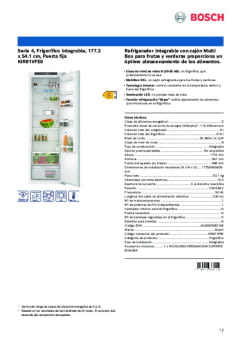 Fitxa tècnica BOSCH KIR81VFE0