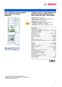Fitxa tècnica BOSCH KIS86AFE0