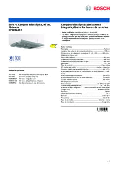 Fitxa tècnica BOSCH DFS097A51