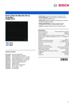 Fitxa tècnica BOSCH PVQ631HC1E
