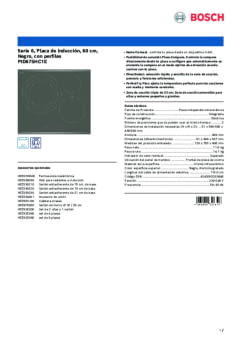 Fitxa tècnica BOSCH PID675HC1E
