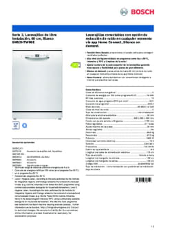 Ficha técnica BOSCH SMS2HTW06E