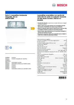 Ficha técnica BOSCH SMV2ITX09E