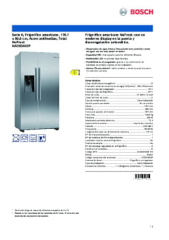 Fitxa tècnica BOSCH KAD93AIDP