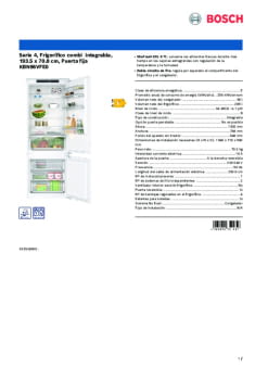 Ficha técnica BOSCH KBN96VFE0