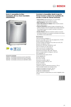 Lavavajillas libre instalación 60 cm - BOSCH SMS4EMI02E, 6 programas, 60  cm, Inox