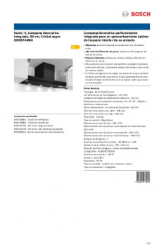 Bosch Campana extractora escamoteable integrable en el mueble de pared  DBB67AM60 60 cm acabado negro - Serie 6