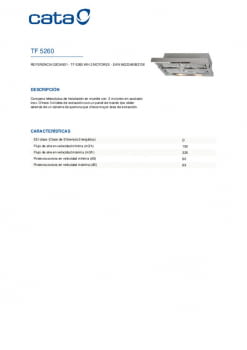 Campana Telescópica Cata Tf-5260 Wh Ii – 60cm – Blanco – Muebles y  Electrodomesticos Contreras – Muebles Contreras