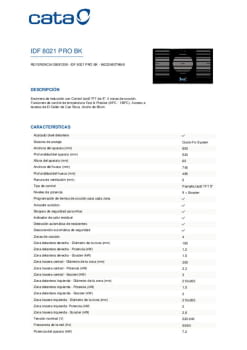 Fitxa tècnica CATA IDF 8021 PRO BK