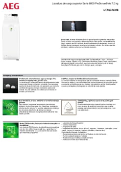 Ficha técnica AEG LTA6G7331E