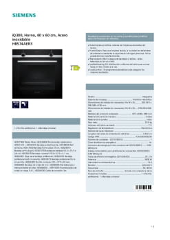 Fitxa tècnica SIEMENS HB574AER3