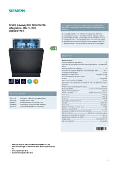 Ficha técnica SIEMENS SX65ZX17CE