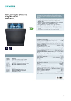 Fitxa tècnica SIEMENS SN65ZX07CE