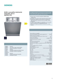 Ficha técnica SIEMENS SN63HX16TE