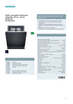 Ficha técnica SIEMENS SX73EX22CE