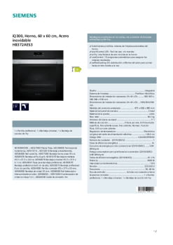 Fitxa tècnica SIEMENS HB372AES3