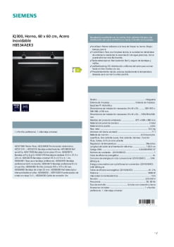 Fitxa tècnica SIEMENS HB534AER3