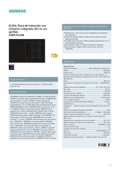 Fitxa tècnica SIEMENS EX851HJ26E