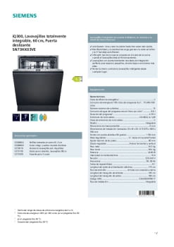 Fitxa tècnica SIEMENS SN73HX03VE