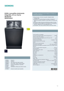 Ficha técnica SIEMENS SR93EX24LE