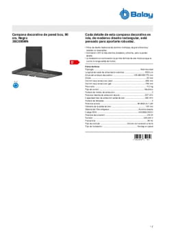 Fitxa tècnica BALAY 3BC095MN