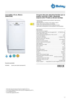 Fitxa tècnica BALAY 3VN5331BA