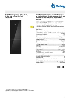 Fitxa tècnica BALAY 3KFD655NI