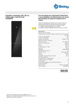 Fitxa tècnica BALAY 3KFD855NI