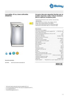 Fitxa tècnica BALAY 3VN4031IA