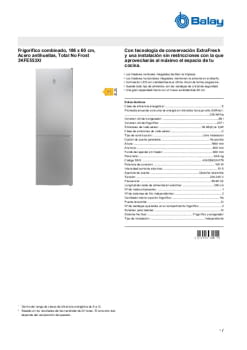 Ficha tecnica BALAY 3KFE553XI.pdf Ficha tecnica BALAY 3KFE553XI.pdf