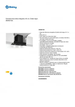 Campana Balay Integrable 3bd967gn N 60cm