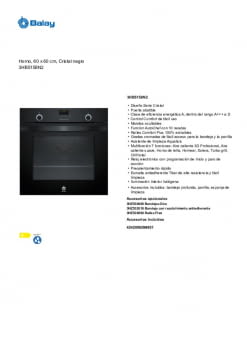 Horno Balay 3HB5158N2  Click Electrodomésticos