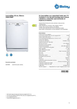 Fitxa tècnica BALAY 3VS5332BP