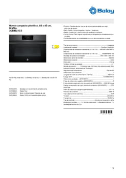Fitxa tècnica BALAY 3CB4821G3