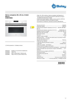Fitxa tècnica BALAY 3CB5159B3
