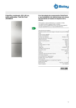 Fitxa tècnica BALAY 3KFA865XI