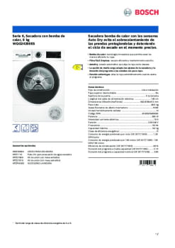 Fitxa tècnica BOSCH WQG24200ES