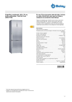 Fitxa tècnica BALAY 3KFE777XE