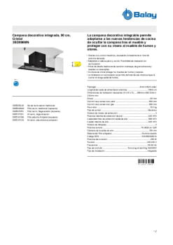 Fitxa tècnica BALAY 3BD896MN Fitxa tècnica BALAY 3BD896MN