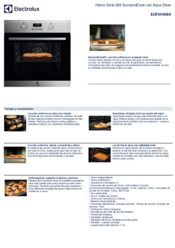 Ficha técnica ELECTROLUX EOF3H40BX
