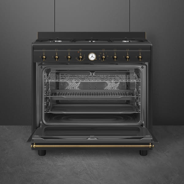 SMEG CO96GMA9 COCINA ANTRACITA GAS 6 ZONAS 90X60CM A Colonial - 2