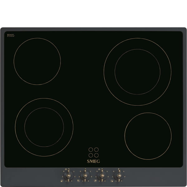 SMEG P864AO VITROCERAMICA ANTRACITA 4 ZONAS 60CM Colonial