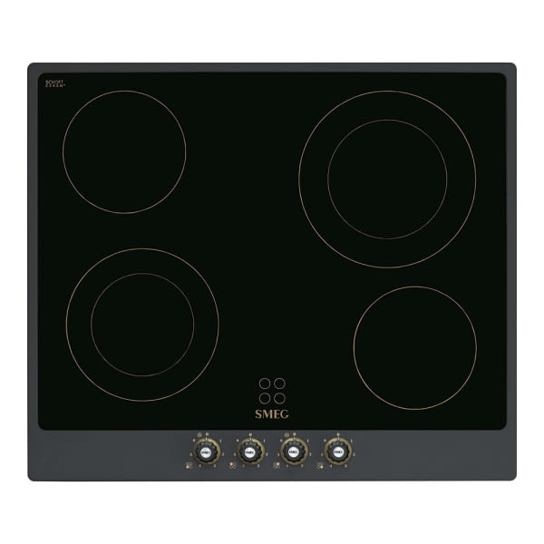 SMEG P864AO VITROCERAMICA ANTRACITA 4 ZONAS 60CM Colonial - 2