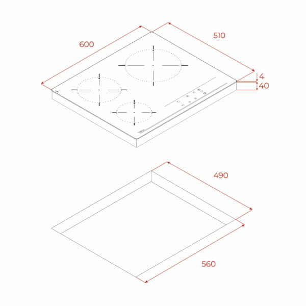 TEKA TBC 63632 TTC BK VITROCERAMICA 60CM 3 ZONAS MAX 27CM High Light - 10